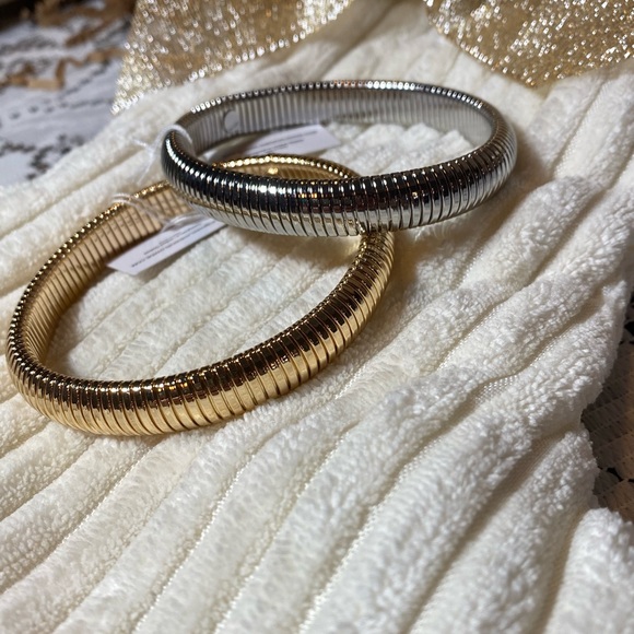 NWT SLEEK SNAKE DESIGN GOLD EMBRACEABLE BRACELET MIX MATCH 80’s LOOK - Picture 9 of 9